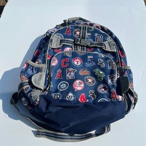 Pottery Barn Kids Mackenzie Backpack Major League Baseball Medium Blue Ball